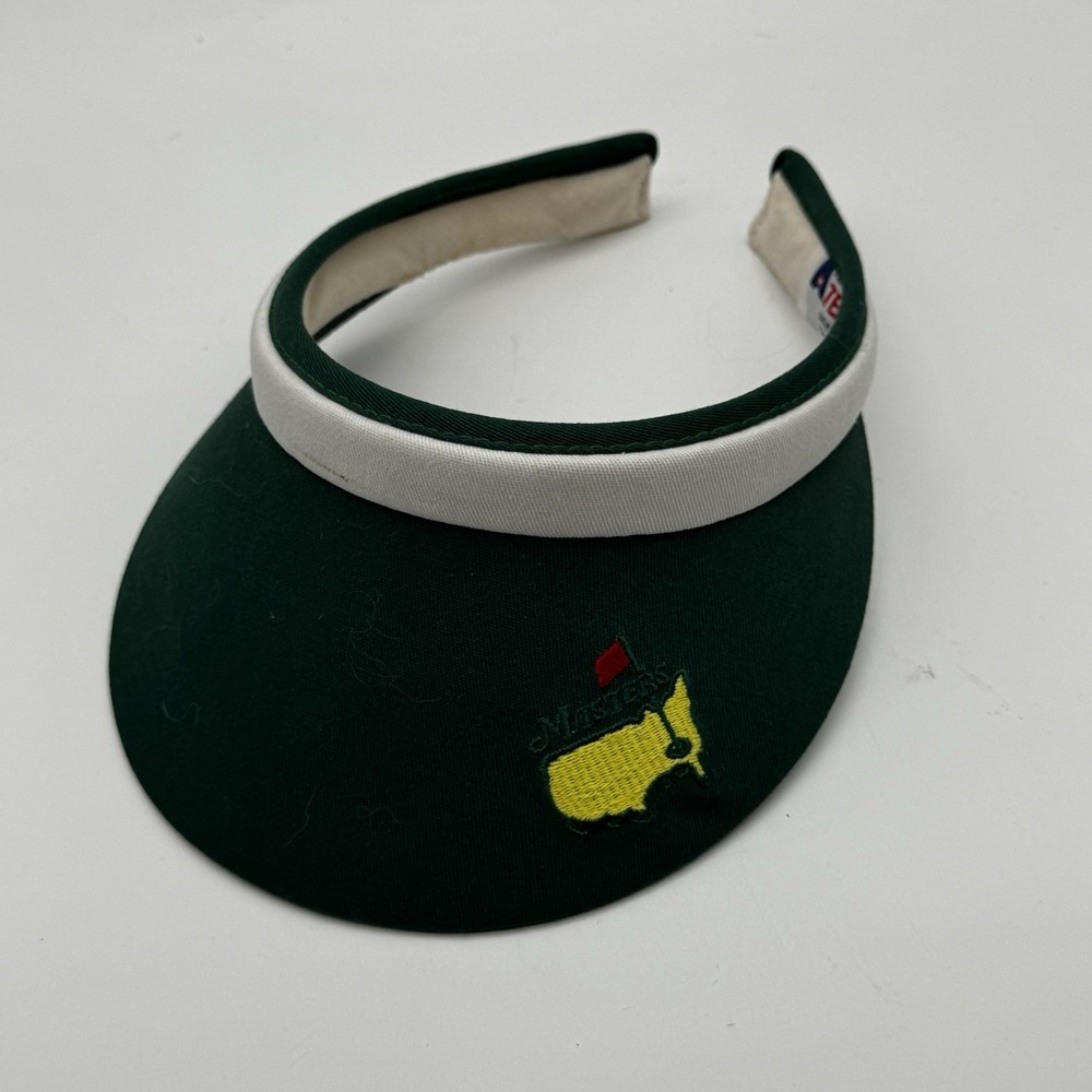 Vintage Texace Masters Golf Visor Hat Cap Green White Augusta National USA Made